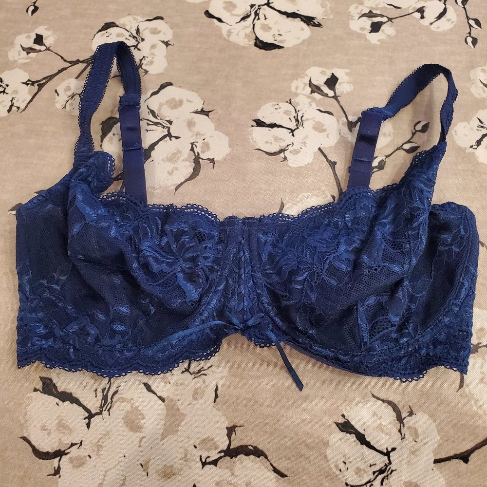 Blue Lace Bra- 34DD